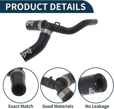Radiator Hose Heater Hose Radiator Outlet Hose Pipe No.7L0121156A for Audi Q7 3.6L 2007-2010 Rubber Coolant Pipe Black 1 Pc in Saudi Arabia