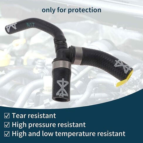 Radiator Hose Heater Hose Radiator Outlet Hose Pipe No.7L0121156A for Audi Q7 3.6L 2007-2010 Rubber Coolant Pipe Black 1 Pc in Saudi Arabia