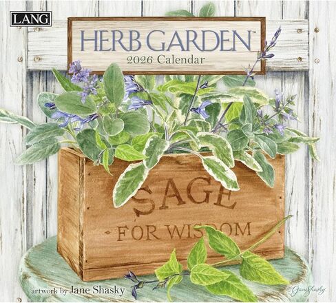 LANG HERB GARDEN 2026 Wall Calendar - Made in USA in Saudi Arabia