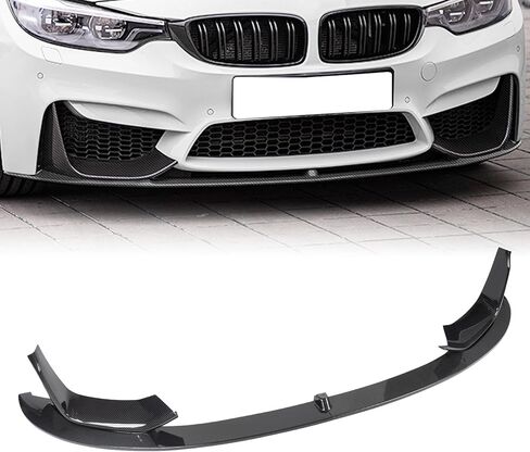 سبويلر أمامي للسيارة متوافق مع BMW 3 Series F80 M3 F82 F83 M4 2015-2020، قطعتان F80 F82 F83 ممتص الصدمات الأمامي للشفاه طراز CS، ألياف الكربون in Kuwait