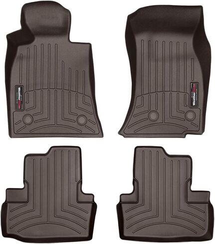 بطانات أرضية مخصصة من Weathertech لسيارة Cadillac ATS وATS-V، الصف الأول والثاني (44497-1-2)، أسود in Kuwait