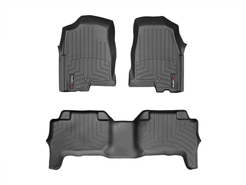 بطانات أرضية مخصصة من Weathertech لسيارة شيفروليه كولورادو، سلسلة i، كانيون - الصف الأول والثاني (445021-440092)، أسود in Kuwait