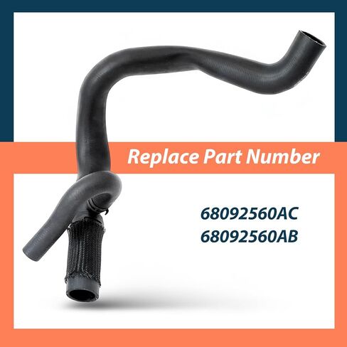 68092560AC Upper Radiator Coolant Hose Compatible with Dodge Dart 2012 2013 2014 2015 2016, Replace 68092560AB in Saudi Arabia