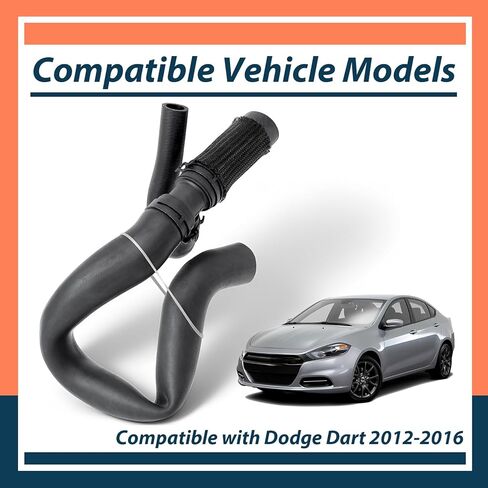 68092560AC Upper Radiator Coolant Hose Compatible with Dodge Dart 2012 2013 2014 2015 2016, Replace 68092560AB in Saudi Arabia