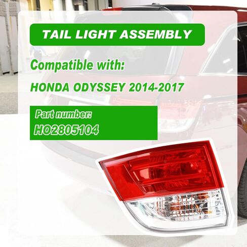 Tail Light Outer Compatible with Honda Odyssey 2014-2017 Rear Taillight Assembly Left Driver Side Brake Lamp Replace HO2804104 in Saudi Arabia