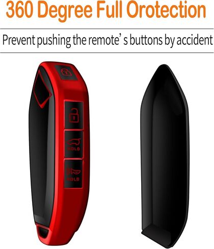 غطاء Sindeda لمفتاح Kia Key Fob مع سلسلة مفاتيح ناعمة للحماية الكاملة غطاء مفتاح متوافق مع المفتاح الذكي 2023 2024 Telluride EV5 (أزرق، 5 أزرار) in Saudi Arabia