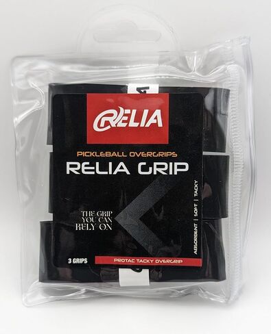 Relia ProTac Pickleball Overgrip - Perfect Tackiness for Pickleball Paddle Grip, Nonslip, Moisture Repelling, Thin & Comfortable, Extremely Durable, Easy to Apply, Pack of 3, or 12 in Saudi Arabia