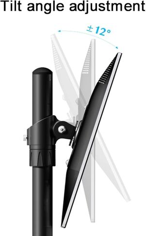 Monitor Stand - Floor for 17-34 Inch TVs Sn, Height-Adjustable Upper and Lower Trays, ±15° Angle Adjustment, Max 100x100mm in Saudi Arabia