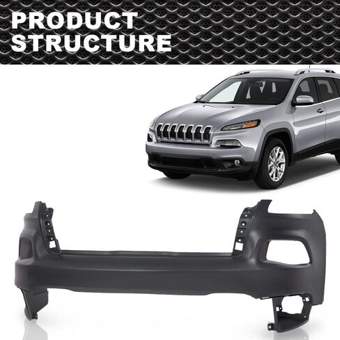 Front Upper Bumper Cover Compatible with Jeep Cherokee 2014 2015 2016 2017 2018 NOT Fit Trailhawk Models 5NJ52TZZAB CH1014112 in Saudi Arabia