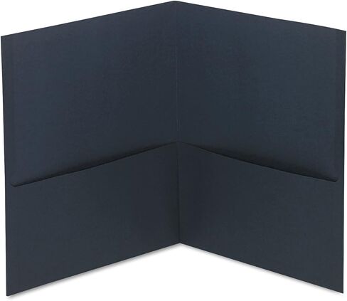 Universal 56638 Two-Pocket Portfolio, Embossed Leather Grain Paper, Dark Blue, 25/Box in Saudi Arabia