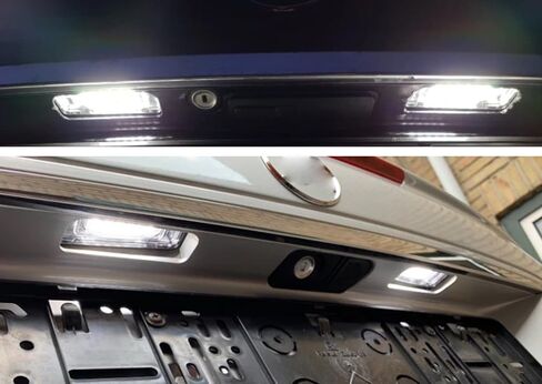 iJDMTOY OEM-Fit White 18-SMD مجموعة مصابيح لوحة ترخيص LED كاملة متوافقة مع Mercedes-Benz 2000-2006 W220 S-Class، استبدل المصابيح المتوهجة OEM in Saudi Arabia
