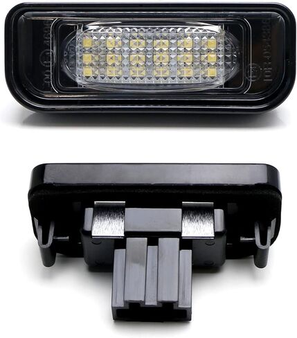 iJDMTOY OEM-Fit White 18-SMD مجموعة مصابيح لوحة ترخيص LED كاملة متوافقة مع Mercedes-Benz 2000-2006 W220 S-Class، استبدل المصابيح المتوهجة OEM in Saudi Arabia