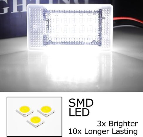 iJDMTOY زينون أبيض 18-SMD كامل LED أضواء منطقة البضائع المتوافقة مع Ford C-Max Fiesta Focus EcoSport Escort، استبدل مصابيح OEM المتوهجة صندوق السيارة / مقصورة الأمتعة in Saudi Arabia
