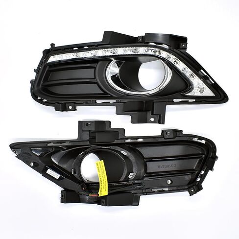 Front Bumper Fog Lamp Compatible With Ford Fusion 2013 2014 2015 2016 White LED DRL Daytime Running Lights LED Daylight Accessories in Saudi Arabia