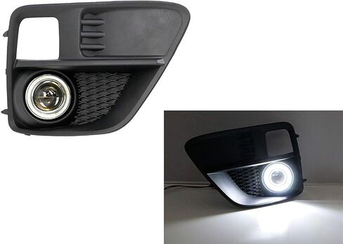 مجموعة مصابيح الضباب لجهاز العرض iJDMTOY LED متوافقة مع 2015-2017 Subaru WRX أو STi، مع 40-SMD LED مصابيح وقوف السيارات الدائرية، تتضمن (2) مصابيح ضباب LED، (2) أغطية إطار غير لامع وحزام مرحل مع مفتاح in Saudi Arabia