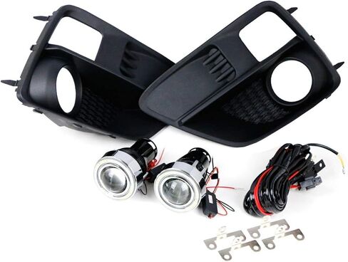 مجموعة مصابيح الضباب لجهاز العرض iJDMTOY LED متوافقة مع 2015-2017 Subaru WRX أو STi، مع 40-SMD LED مصابيح وقوف السيارات الدائرية، تتضمن (2) مصابيح ضباب LED، (2) أغطية إطار غير لامع وحزام مرحل مع مفتاح in Saudi Arabia
