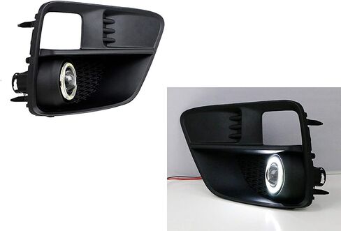 مجموعة مصابيح الضباب لجهاز العرض iJDMTOY LED متوافقة مع 2015-2017 Subaru WRX أو STi، مع 40-SMD LED مصابيح وقوف السيارات الدائرية، تتضمن (2) مصابيح ضباب LED، (2) أغطية إطار غير لامع وحزام مرحل مع مفتاح in Saudi Arabia