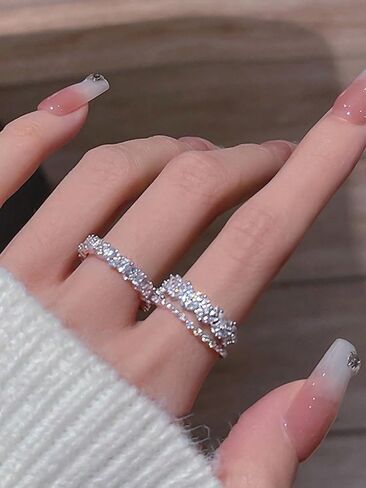 2-Piece Sparkling Open Ring Set in Saudi Arabia