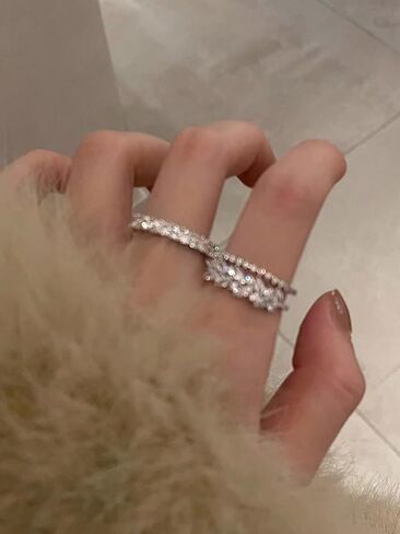 2-Piece Sparkling Open Ring Set in Saudi Arabia