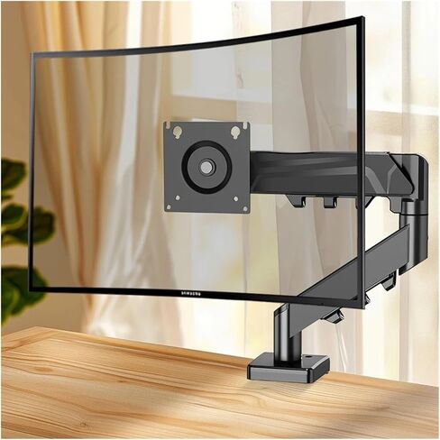 Single Monitor Mount - Adjustable Display Arm Desktop Clamp Stand, Fits VESA Screens Up to 32" & Tablets(White) in Saudi Arabia