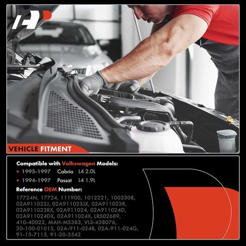 محرك A-Premium Starter متوافق مع Volkswagen Cabrio 1995-1997 L4 2.0L، Passat 1994-1997 L4 1.9L، 12V 1.8KW 10 أسنان عكس اتجاه عقارب الساعة، استبدال # 02A911023J، 410-40022 in Kuwait