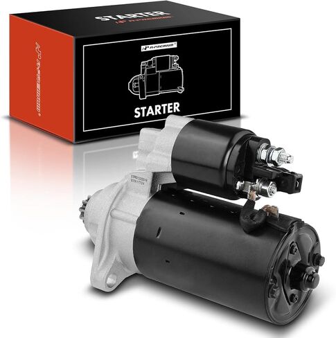 محرك A-Premium Starter متوافق مع Volkswagen Cabrio 1995-1997 L4 2.0L، Passat 1994-1997 L4 1.9L، 12V 1.8KW 10 أسنان عكس اتجاه عقارب الساعة، استبدال # 02A911023J، 410-40022 in Kuwait
