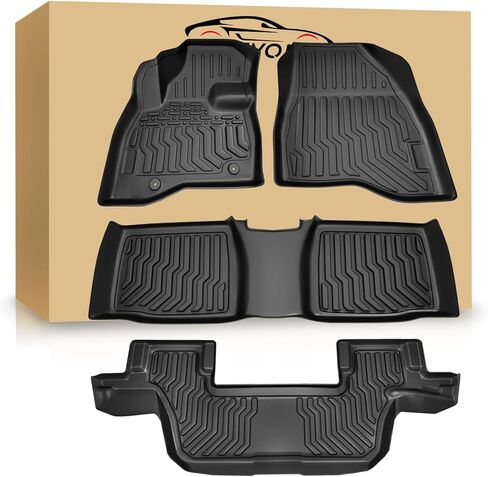 سجادات أرضية متوافقة مع مقاعد مقاعد Ford Explorer 2015-2019 غير مناسبة لجلوس الدلو، وبطانات TPE مناسبة لجميع الأحوال الجوية، باللون الأسود in Saudi Arabia