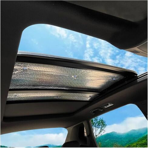 Car Sunshade 2pcs Car Sunroof Sunshade Fit for BYD Atto 3 Yuan Plus Fit for MG ZS EV Heat Insulation Cover Windscreen Sun Shade in Saudi Arabia
