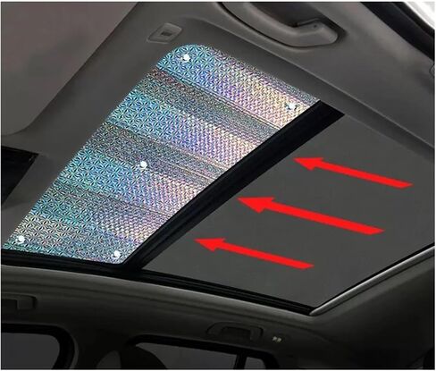 Car Sunshade 2pcs Car Sunroof Sunshade Fit for BYD Atto 3 Yuan Plus Fit for MG ZS EV Heat Insulation Cover Windscreen Sun Shade in Saudi Arabia