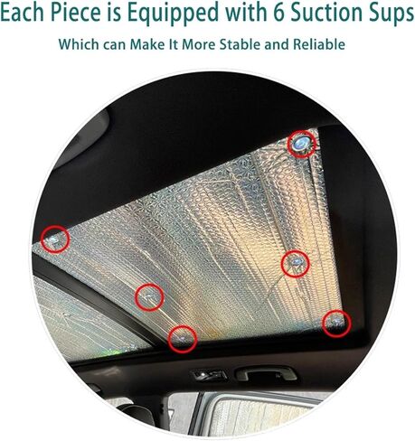 Car Sunshade 2pcs Car Sunroof Sunshade Fit for BYD Atto 3 Yuan Plus Fit for MG ZS EV Heat Insulation Cover Windscreen Sun Shade in Saudi Arabia