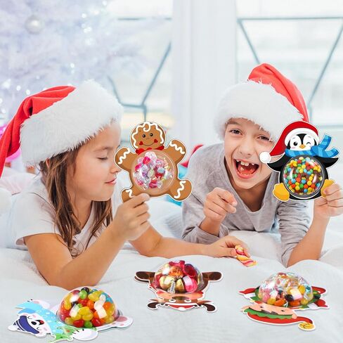 Blosssound 36 Sets Christmas Cards with Domes DIY Xmas Greeting Cards Snowman Santa Deer Gnomes Candy Holder Dome for Winter Holiday Gifts Cards Supplies, 9 Styles in Saudi Arabia