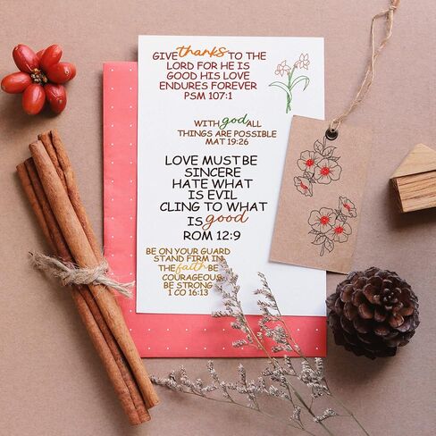 4 أوراق طوابع شفافة لصياغة طوابع آية الكتاب المقدس مجموعة صناعة الأكريليك ختم سكرابوكينغ المسيحي المطاط قطعتين أدوات كتل مع خطوط شبكية لصنع سجل القصاصات بنفسك (نمط أنيق) in Kuwait