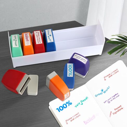Teacher Stamps, Colorful Motivation School Grading Teacher Stamps for School Classroom and Home Setting for Grading（Style 3） in Saudi Arabia