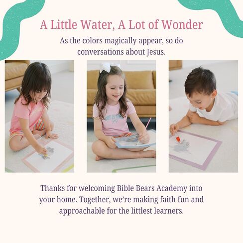 Bible Bears Paint with Water – Christian Christmas Gift for Toddlers & Kids, Watercolor Reveal Activity Kit, Bible Story Craft Pack, Holiday Stocking Stuffer in Saudi Arabia