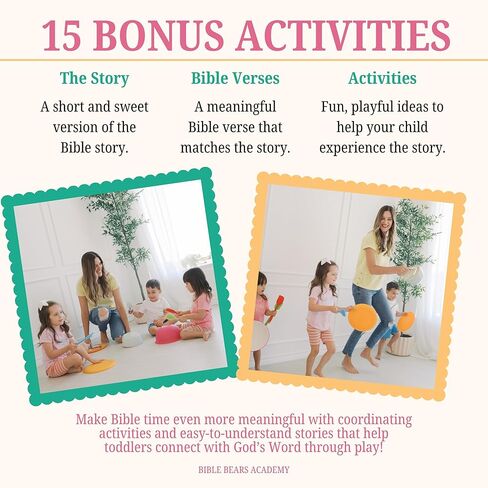 Bible Bears Paint with Water – Christian Christmas Gift for Toddlers & Kids, Watercolor Reveal Activity Kit, Bible Story Craft Pack, Holiday Stocking Stuffer in Saudi Arabia