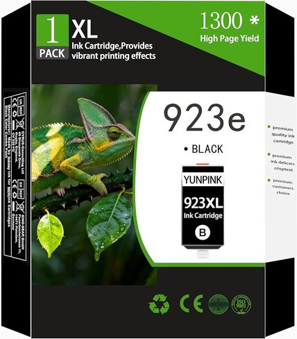 خراطيش الحبر الأسود 923XL 923e المتوافقة مع خراطيش الحبر HP 923 923xl البديلة لحبر HP 923e الأسود لـ HP OfficeJet Pro 8120 8122 8124 8125 8130 8132 8134 8135 8138 8139 (1BK) in Kuwait