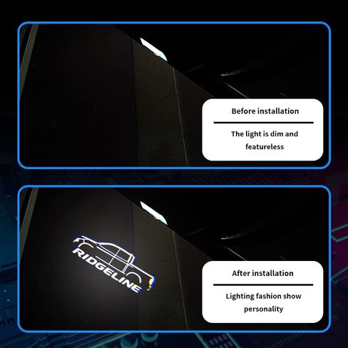 2 pcs Non-Fading Ridgeline LED Car Door Logo Lights Courtesy Projector Laser Welcome Light Ghost Shadow Lights Puddle lamp Fit for 2017-2021 Ridgeline Accessorie (Ridgeline01 -HD) in Saudi Arabia