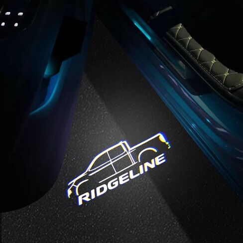 2 pcs Non-Fading Ridgeline LED Car Door Logo Lights Courtesy Projector Laser Welcome Light Ghost Shadow Lights Puddle lamp Fit for 2017-2021 Ridgeline Accessorie (Ridgeline01 -HD) in Saudi Arabia