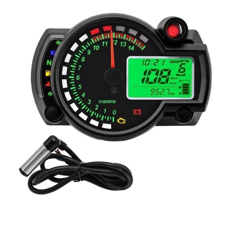 Motorcycle Odometer Dashboard Moto Meter Universal Digital Motorcycle Odometer Tachometer Meter Instrument 299KM/H Instrument in Saudi Arabia