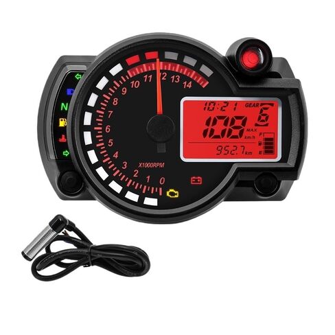 Motorcycle Odometer Dashboard Moto Meter Universal Digital Motorcycle Odometer Tachometer Meter Instrument 299KM/H Instrument in Saudi Arabia