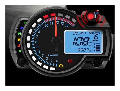 Motorcycle Odometer Dashboard Moto Meter Universal Digital Motorcycle Odometer Tachometer Meter Instrument 299KM/H Instrument in Saudi Arabia