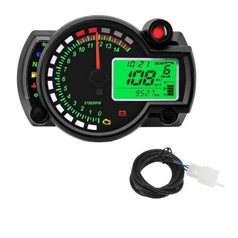 Motorcycle Odometer Dashboard Moto Meter Universal Digital Motorcycle Odometer Tachometer Meter Instrument 299KM/H Instrument in Saudi Arabia