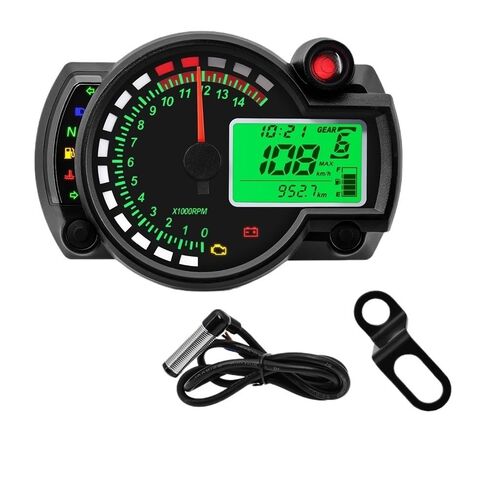 Motorcycle Odometer Dashboard Moto Meter Universal Digital Motorcycle Odometer Tachometer Meter Instrument 299KM/H Instrument in Saudi Arabia
