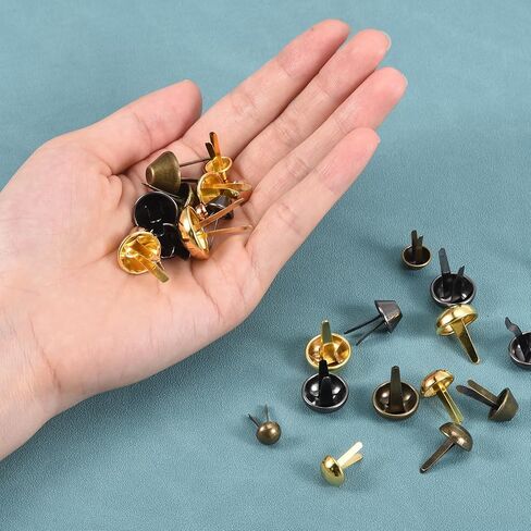 50Pcs Bag Feet Stud Spike, 10mm Purse Cone Studs Flat Metal Spikes Rivet Nailheads Brads Prong Bag Bottom Studs for Handbag Purse Clothing DIY Leather Craft, Bronze in Saudi Arabia
