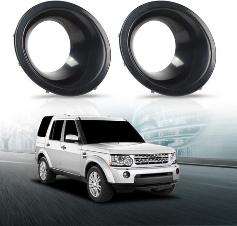 LQI Front Fog Light Cover Lamp Bezel Left and Right Compatible with Land Rover LR4 2010-2014 Black LR015461, LR015462 in Saudi Arabia