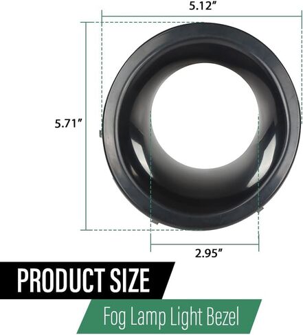 LQI Front Fog Light Cover Lamp Bezel Left and Right Compatible with Land Rover LR4 2010-2014 Black LR015461, LR015462 in Saudi Arabia