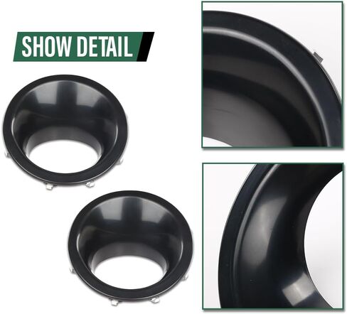 LQI Front Fog Light Cover Lamp Bezel Left and Right Compatible with Land Rover LR4 2010-2014 Black LR015461, LR015462 in Saudi Arabia