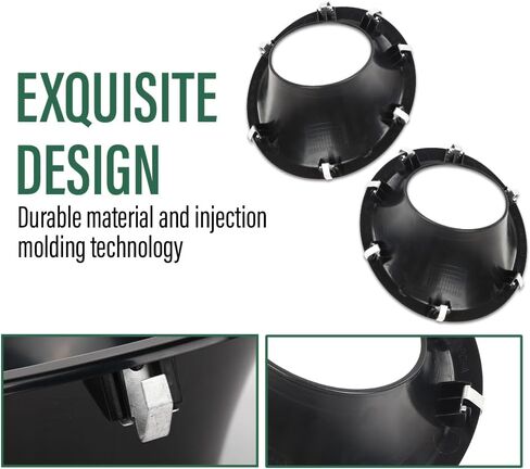 LQI Front Fog Light Cover Lamp Bezel Left and Right Compatible with Land Rover LR4 2010-2014 Black LR015461, LR015462 in Saudi Arabia