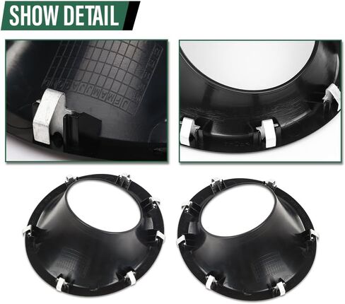 LQI Front Fog Light Cover Lamp Bezel Left and Right Compatible with Land Rover LR4 2010-2014 Black LR015461, LR015462 in Saudi Arabia