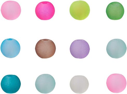 100Pcs 8mm Transparent Frosted Glass Beads Round Matte Glass Loose Spacer Beads for DIY Necklace Earring Bracelet Jewelry Making Handmade Crafts in Saudi Arabia